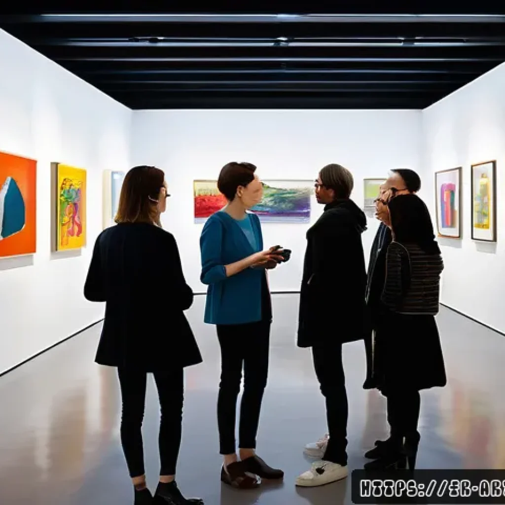 미술문화기획사의 직무 관련 법적 이슈 - A professional art mediator conducting an educational workshop in a bright, modern gallery space in ...